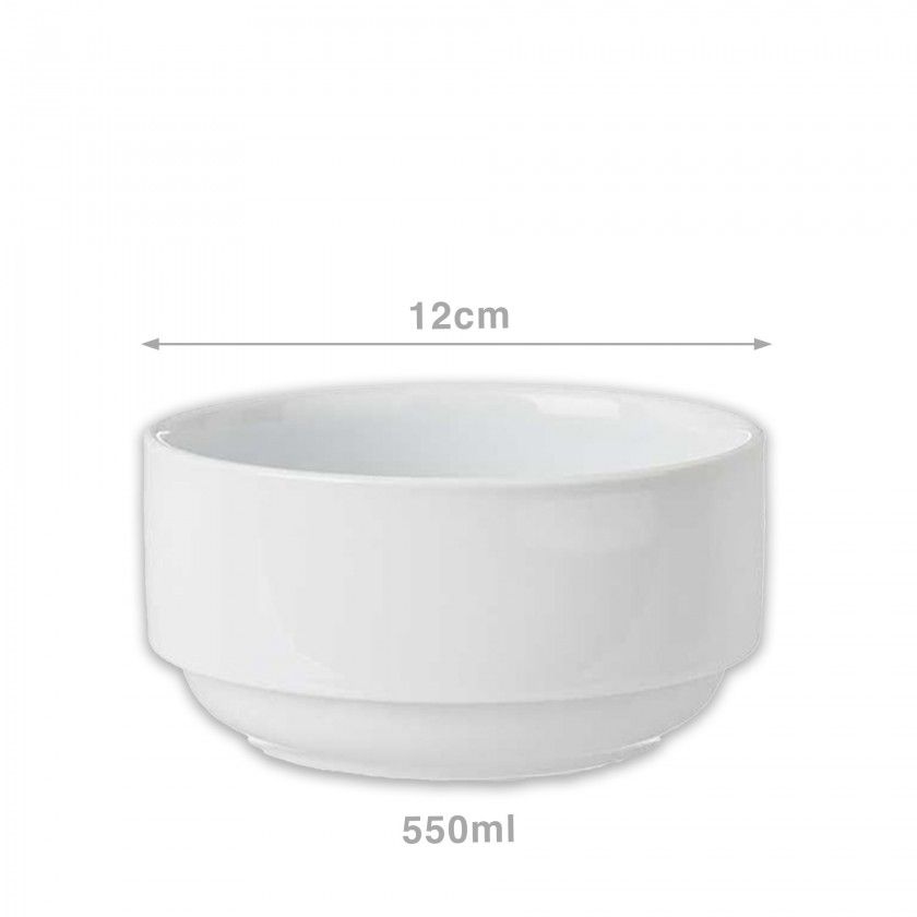 Taça Porcelana Empilhável 550ml 12cm Taça Porcelana Empilhável 550ml 12cm