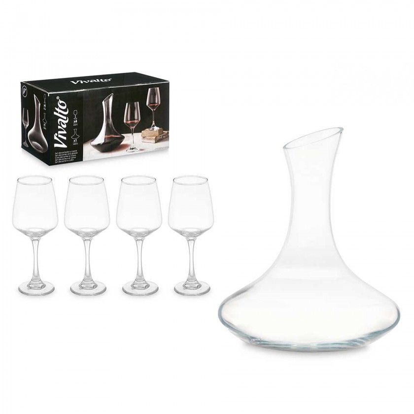 Decanter 1800ml + 4 Copos 420ml 8X22cm