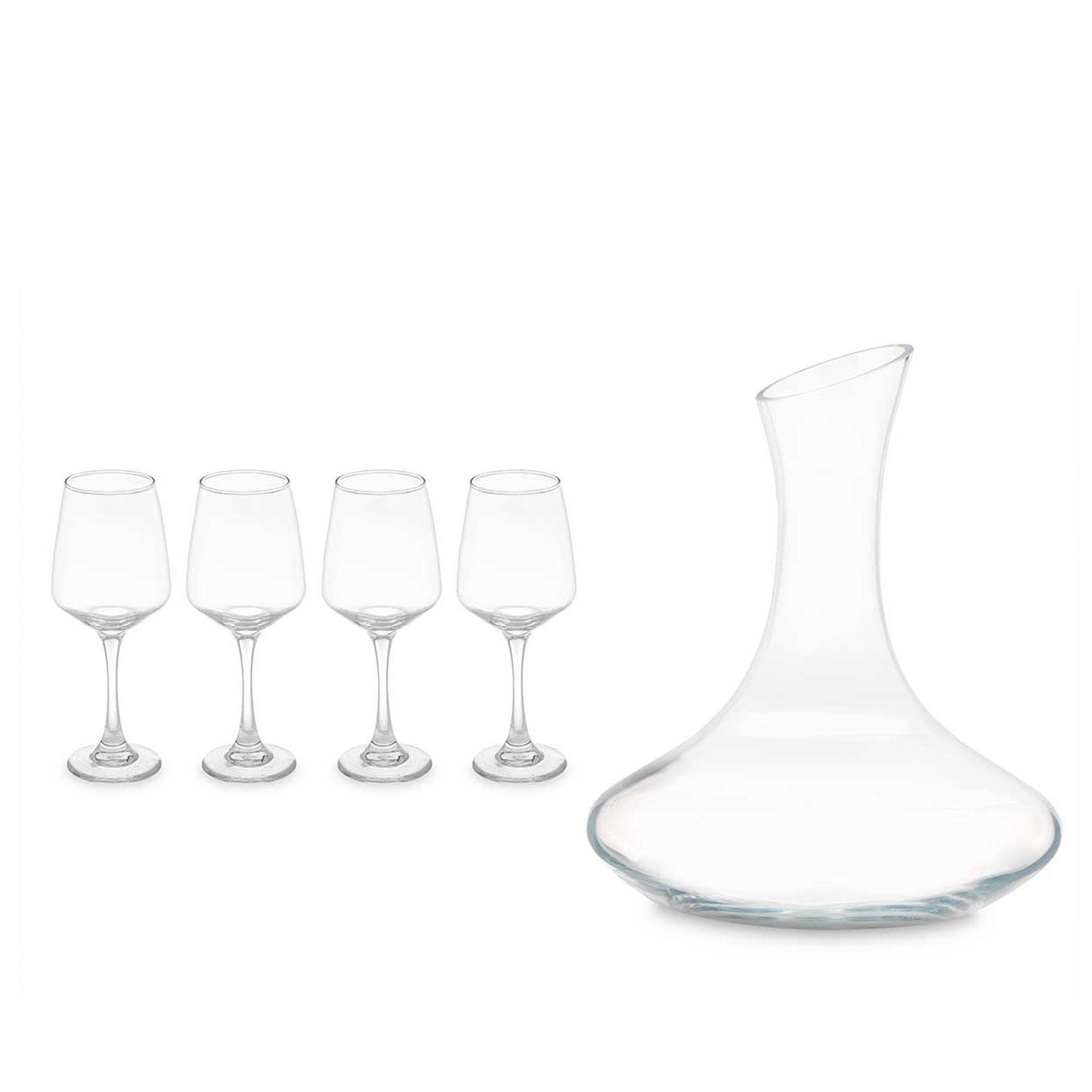 Decanter 1800ml + 4 Copos 420ml 8X22cm