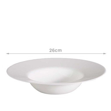 Prato Pasta Vidro Opaco 26cm Pack 6