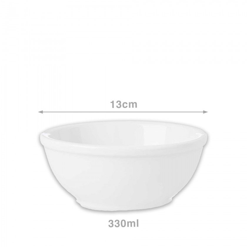 Taça Porcelana Branca 330ml 13X4.6cm Taça Porcelana Branca 330ml 13X4.6cm