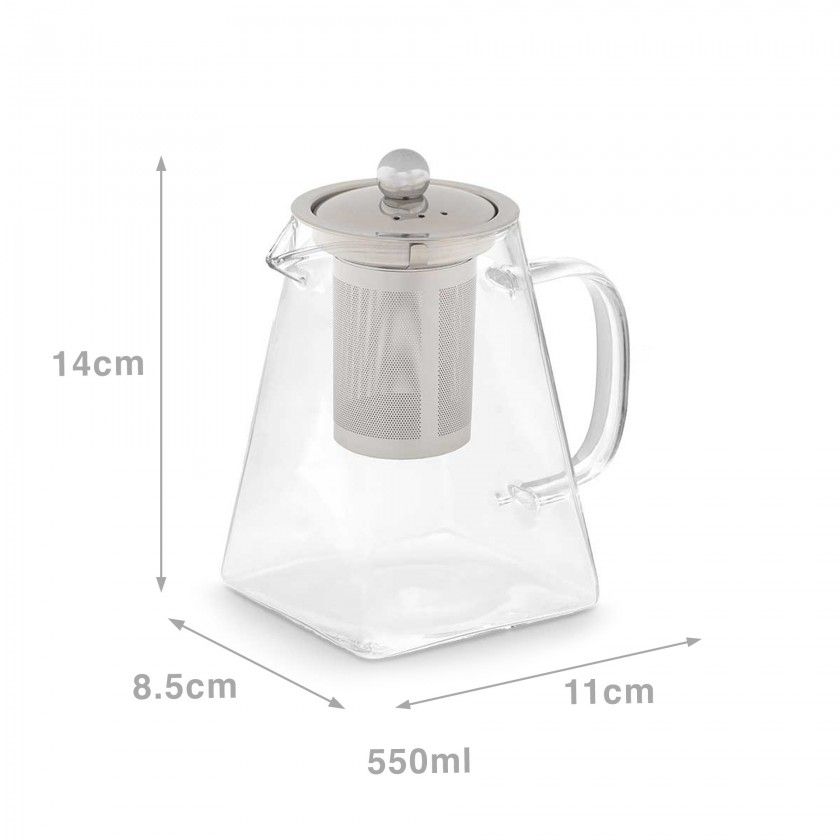 Bule com Filtro Inox 550ml 11X8.5X14cm Bule com Filtro Inox 550ml 11X8.5X14cm