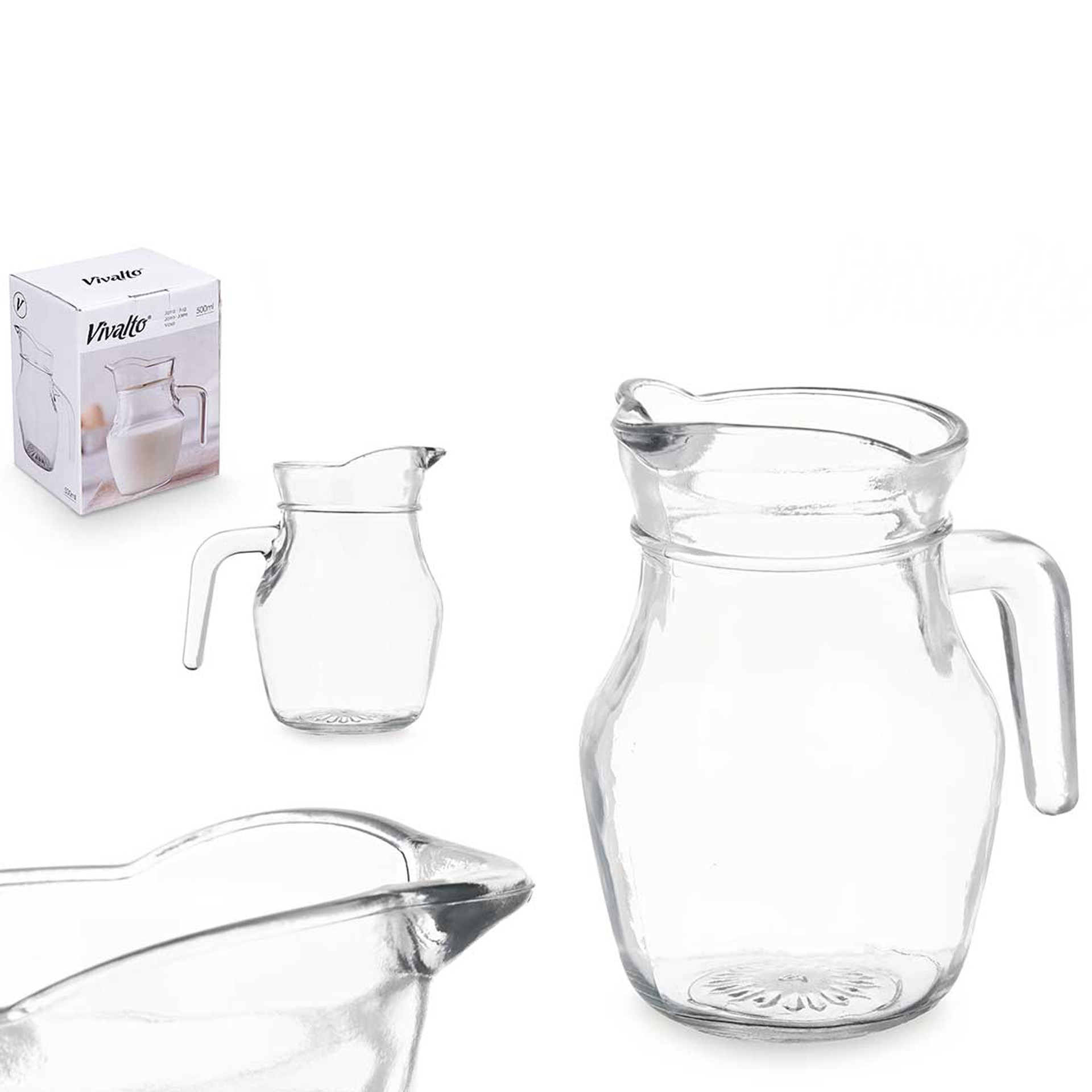 Jarro Vidro 500ml 9X13X13.5cm