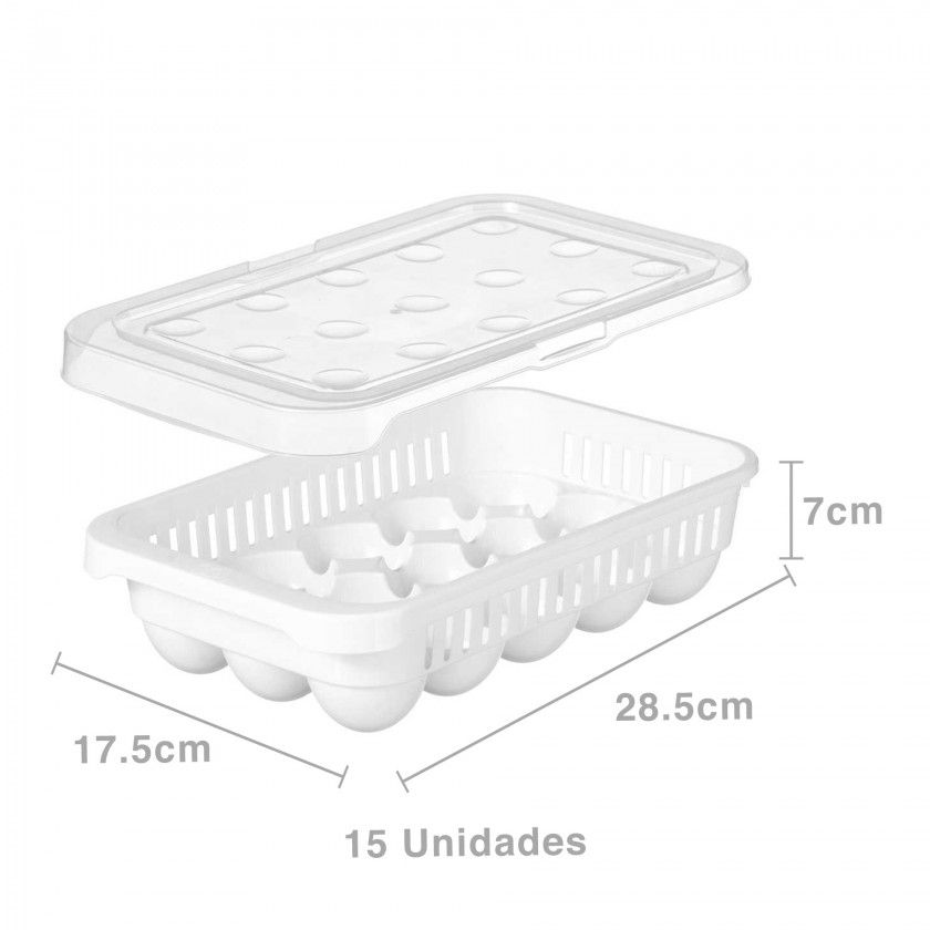 Caixa Porta Ovos 15 Unidades 28.5X17.5X7cm Caixa Porta Ovos 15 Unidades 28.5X17.5X7cm