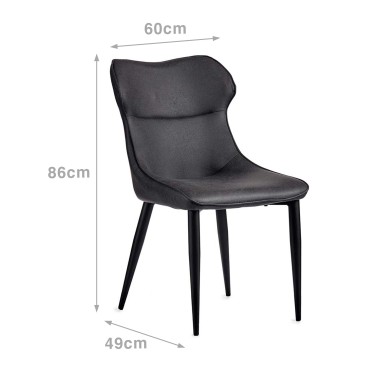 Poltrona Polipele Azul 60X49X86cm
