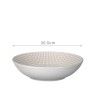 Prato Gravado Sopa Redondo Cinzento 20.5X5.4cm Pack 6