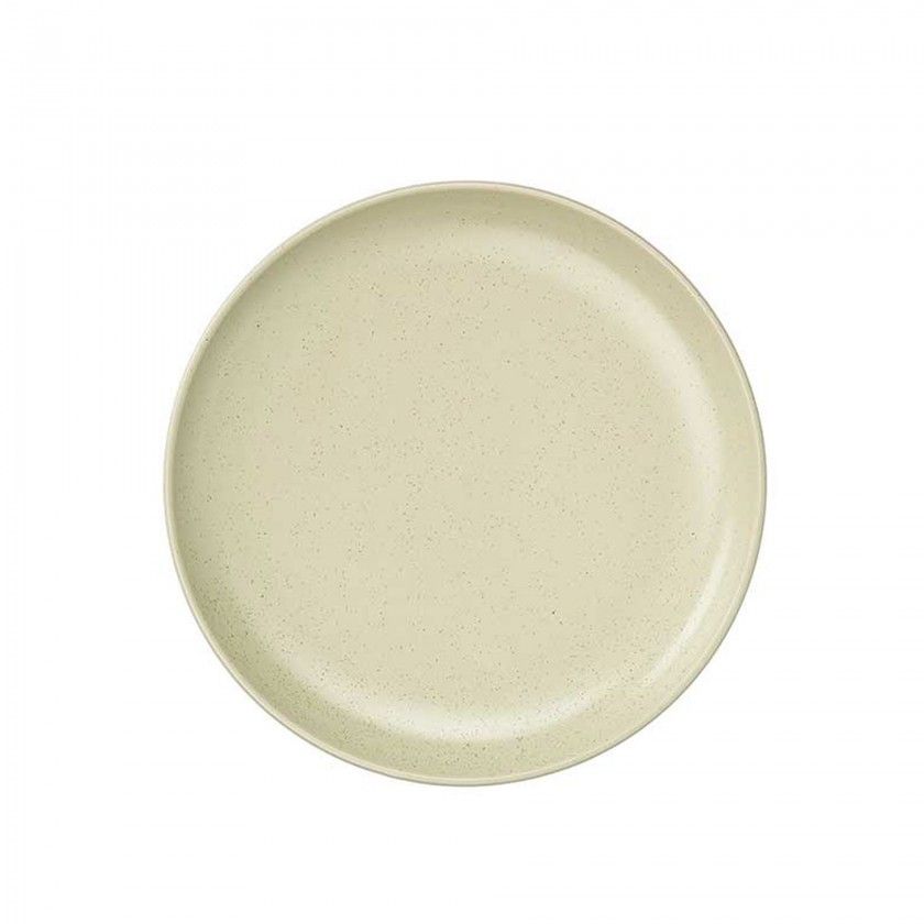 Prato Cermica Raso Redondo Verde Claro 26cm Pack 6