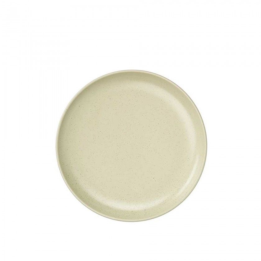 Prato Cermica Sobremesa Redondo Verde Claro 20cm Pack 6