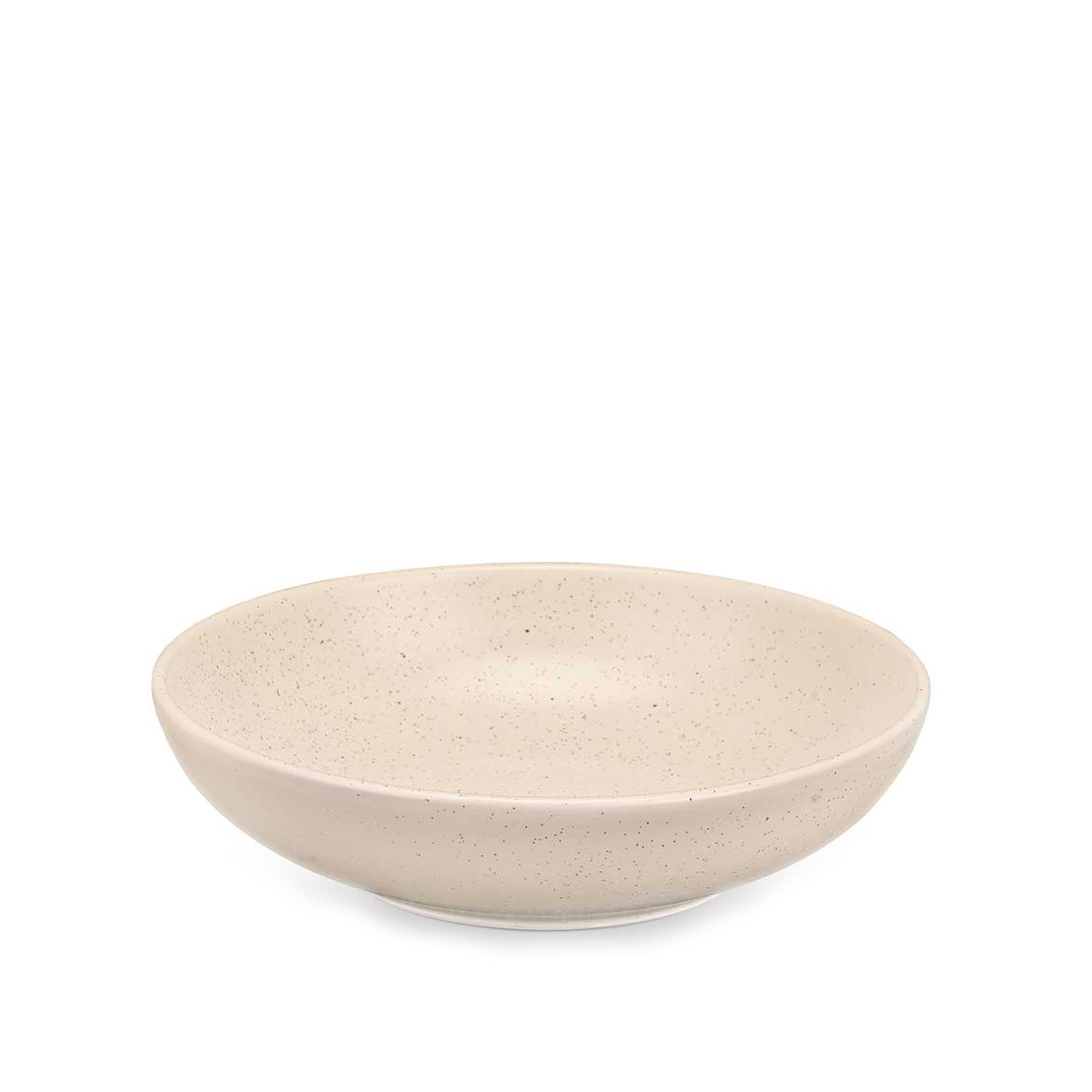 Prato Cerâmica Sopa Redondo Creme 20cm Pack 6