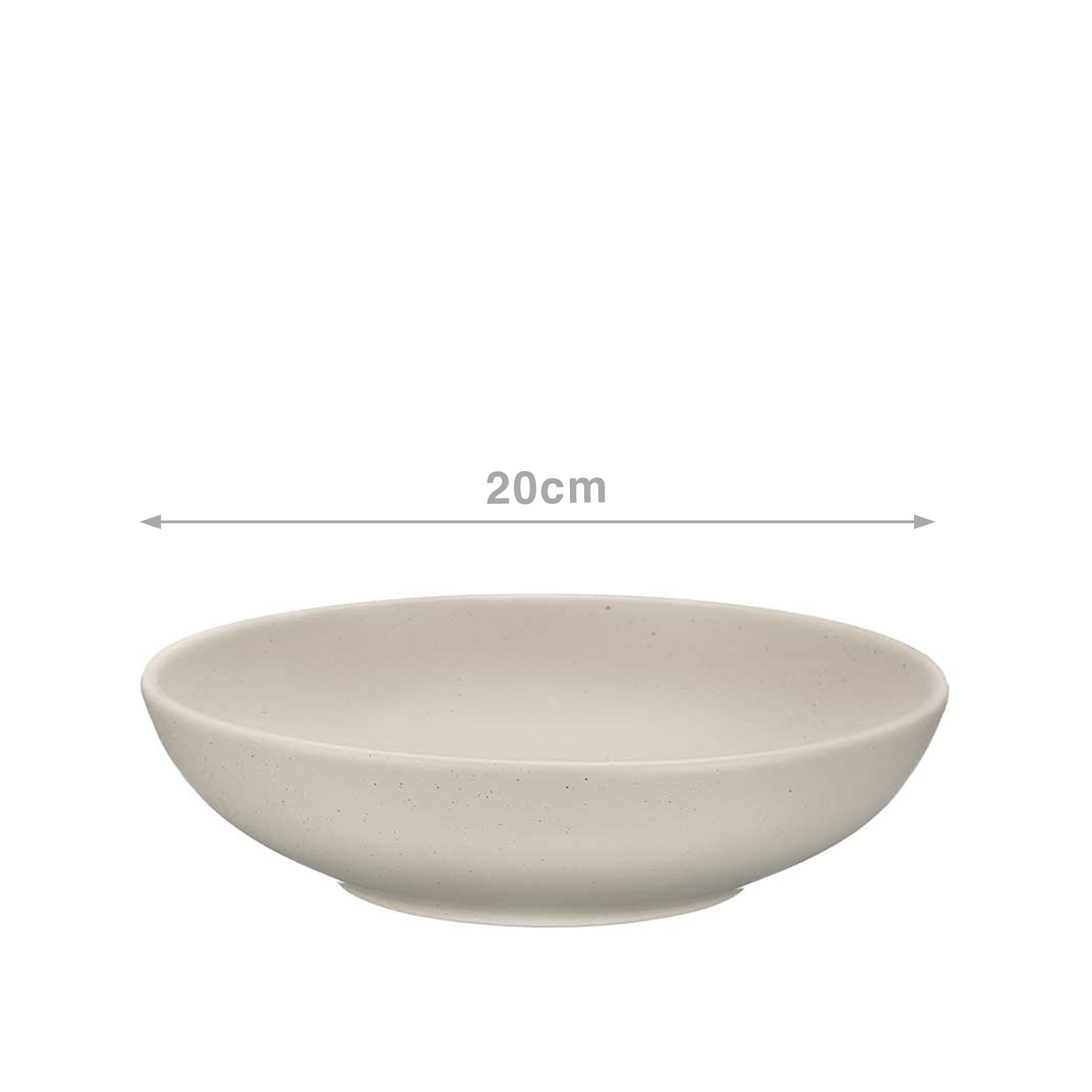 Prato Cerâmica Sopa Redondo Cinzento Claro 20cm Pack 6