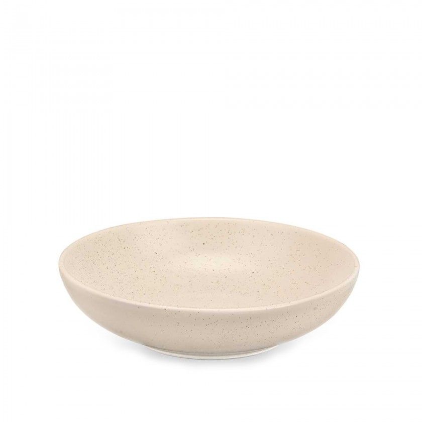 Prato Cermica Sopa Redondo Creme 20cm Pack 6