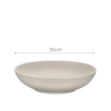 Prato Cerâmica Sopa Redondo Cinzento Claro 20cm Pack 6