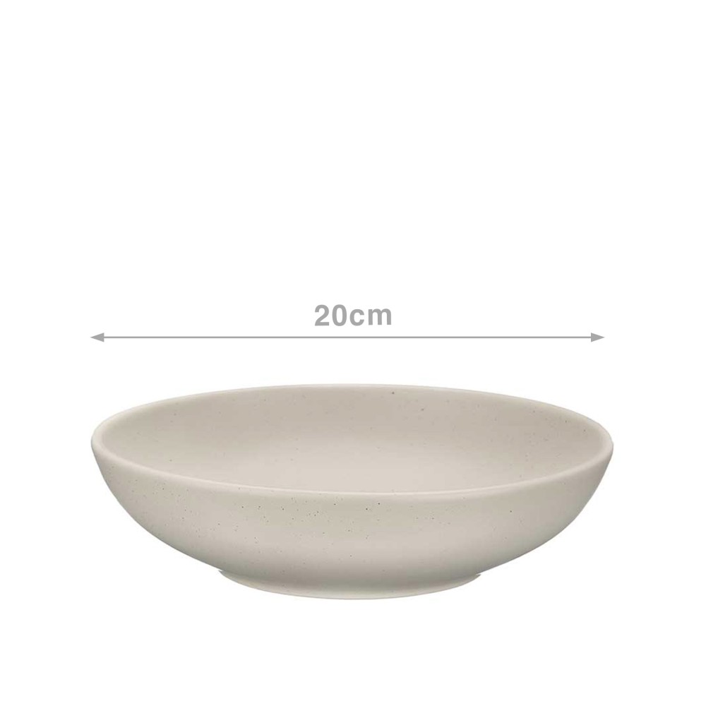 Prato Cerâmica Sopa Redondo Cinzento Claro 20cm Pack 6