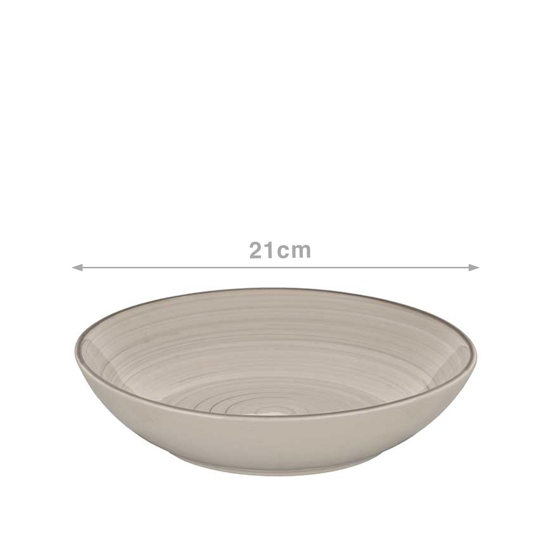 Prato Espiral Sopa Redondo 21X5cm Pack 6