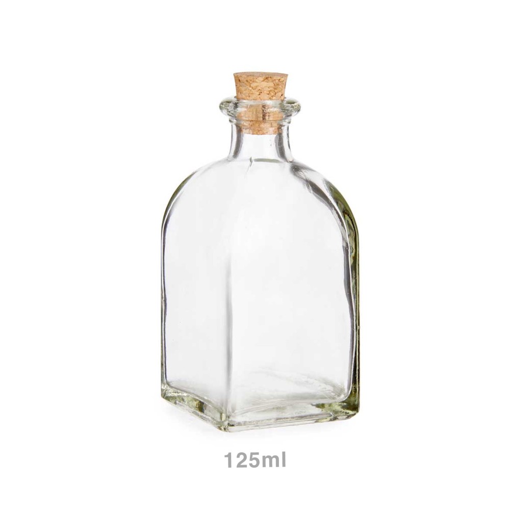 Frasco Vidro Tampa Corti�a 125ml 5X10cm
