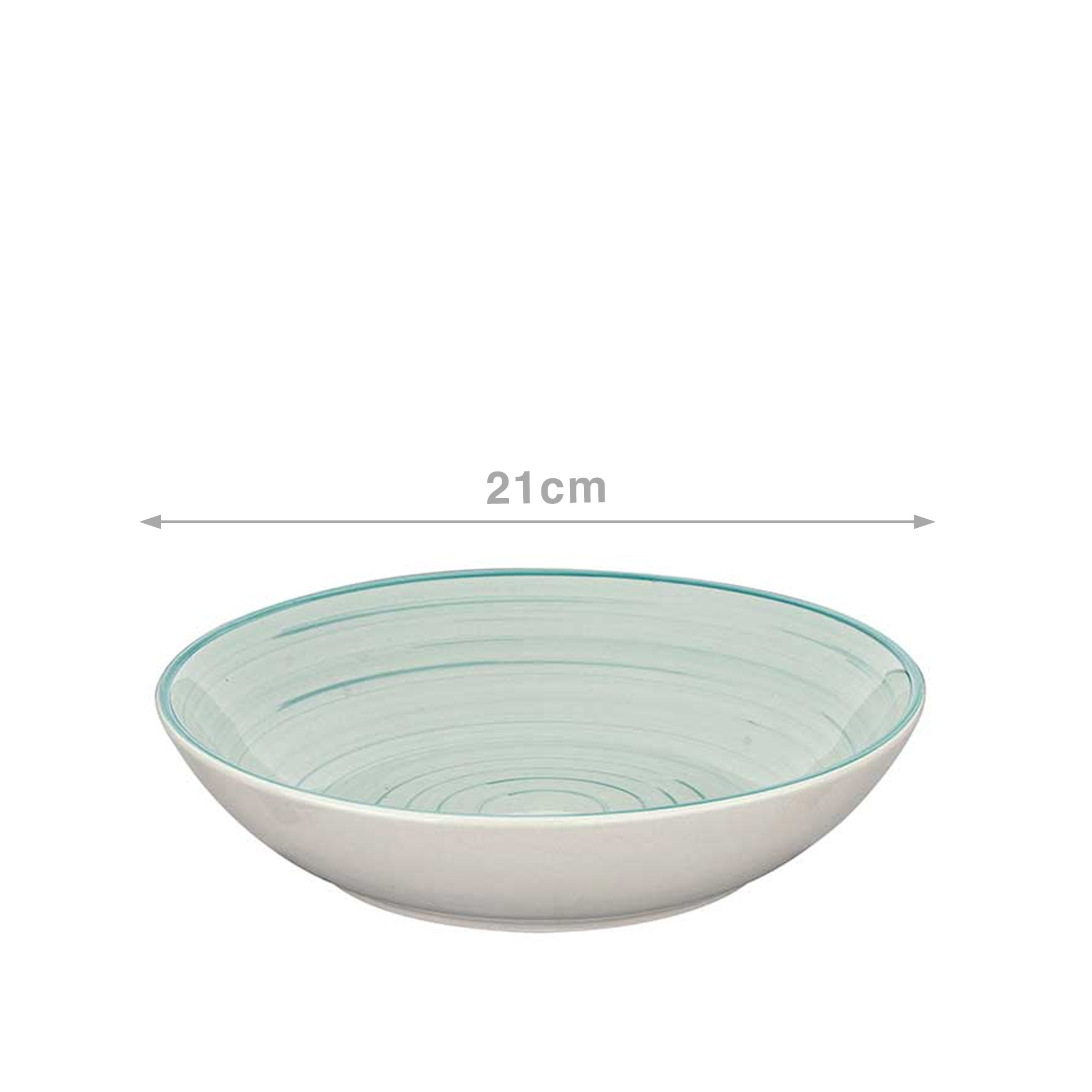 Prato Espiral Sopa Redondo 21X5cm Pack 6