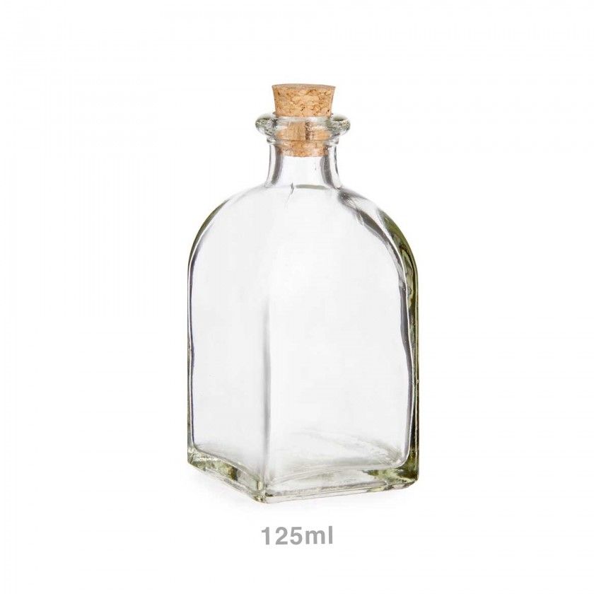 Frasco Vidro Tampa Cortiça 125ml 5X10cm Frasco Vidro Tampa Cortiça 125ml 5X10cm