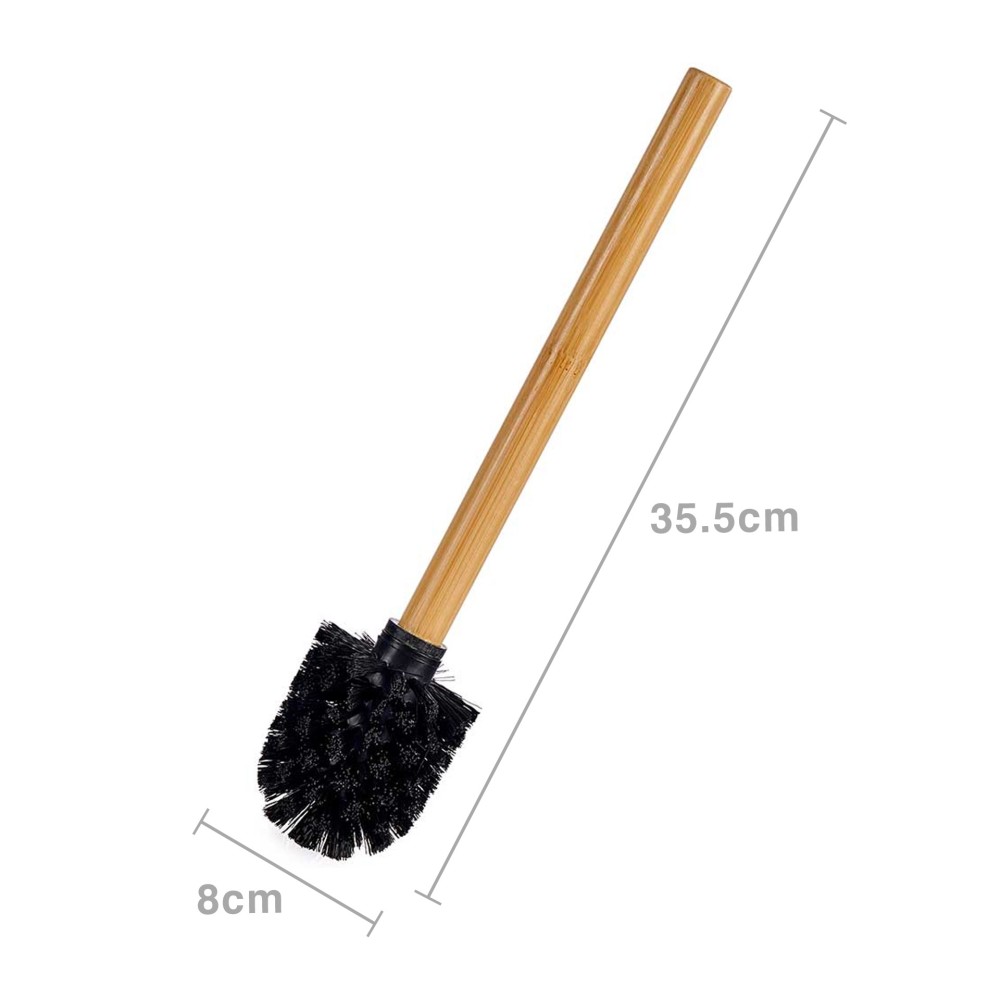 Escovilh�o Wc com Cabo Bambu 8X8X35.5cm