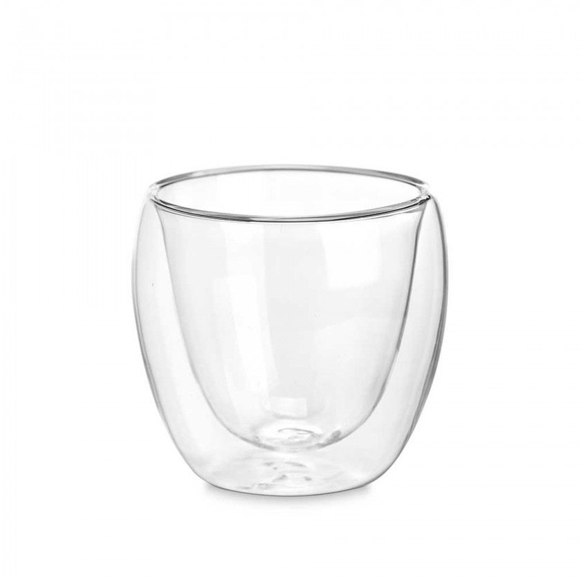 Copo Caf Borossilicato Parede Dupla 100ml Pack 6