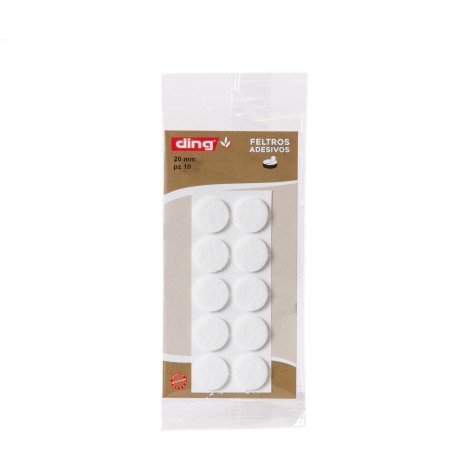Feltro Adesivo Redondo 20X2.5mm Pack 10 - Image product