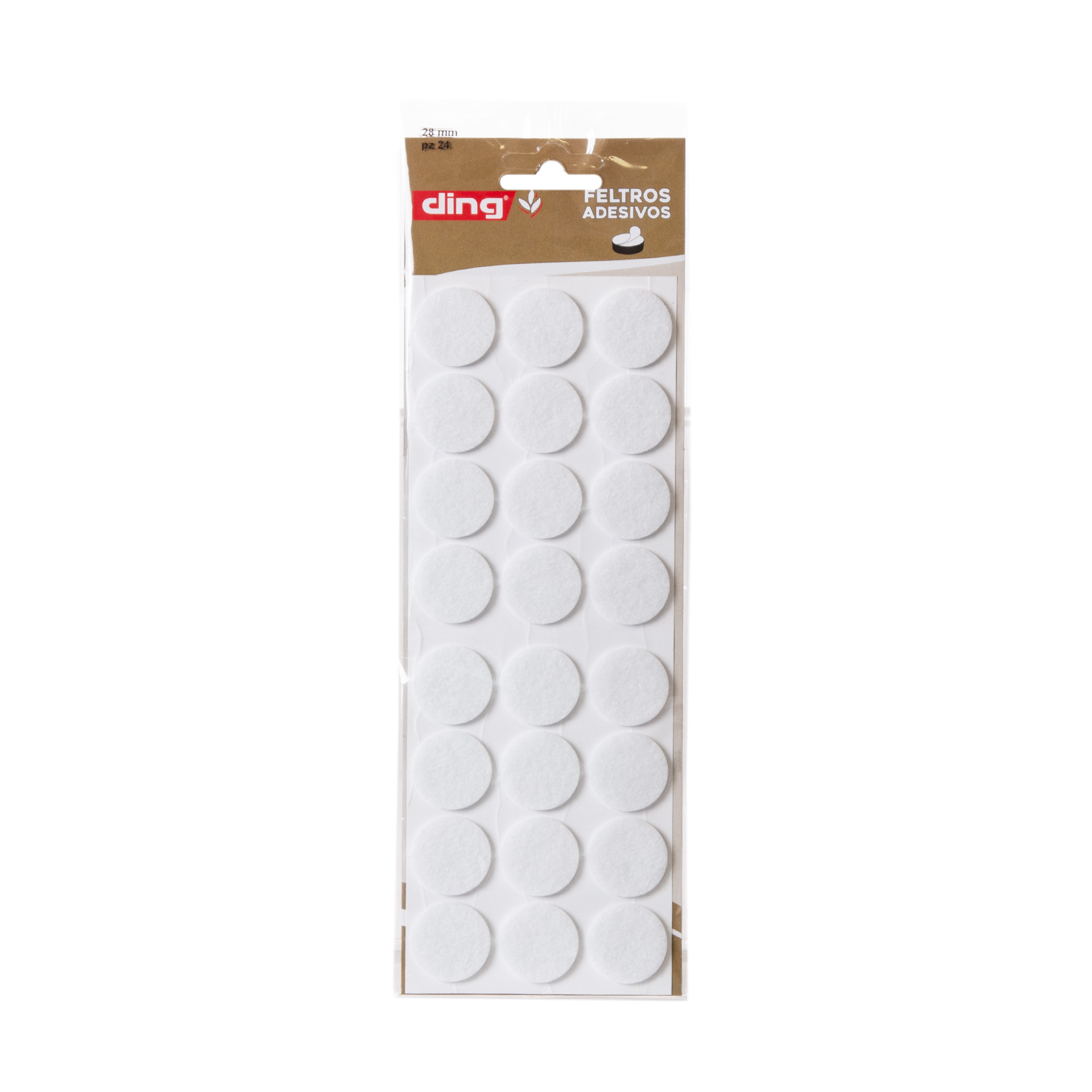 Feltro Adesivo Redondo 28X3mm Pack 24
