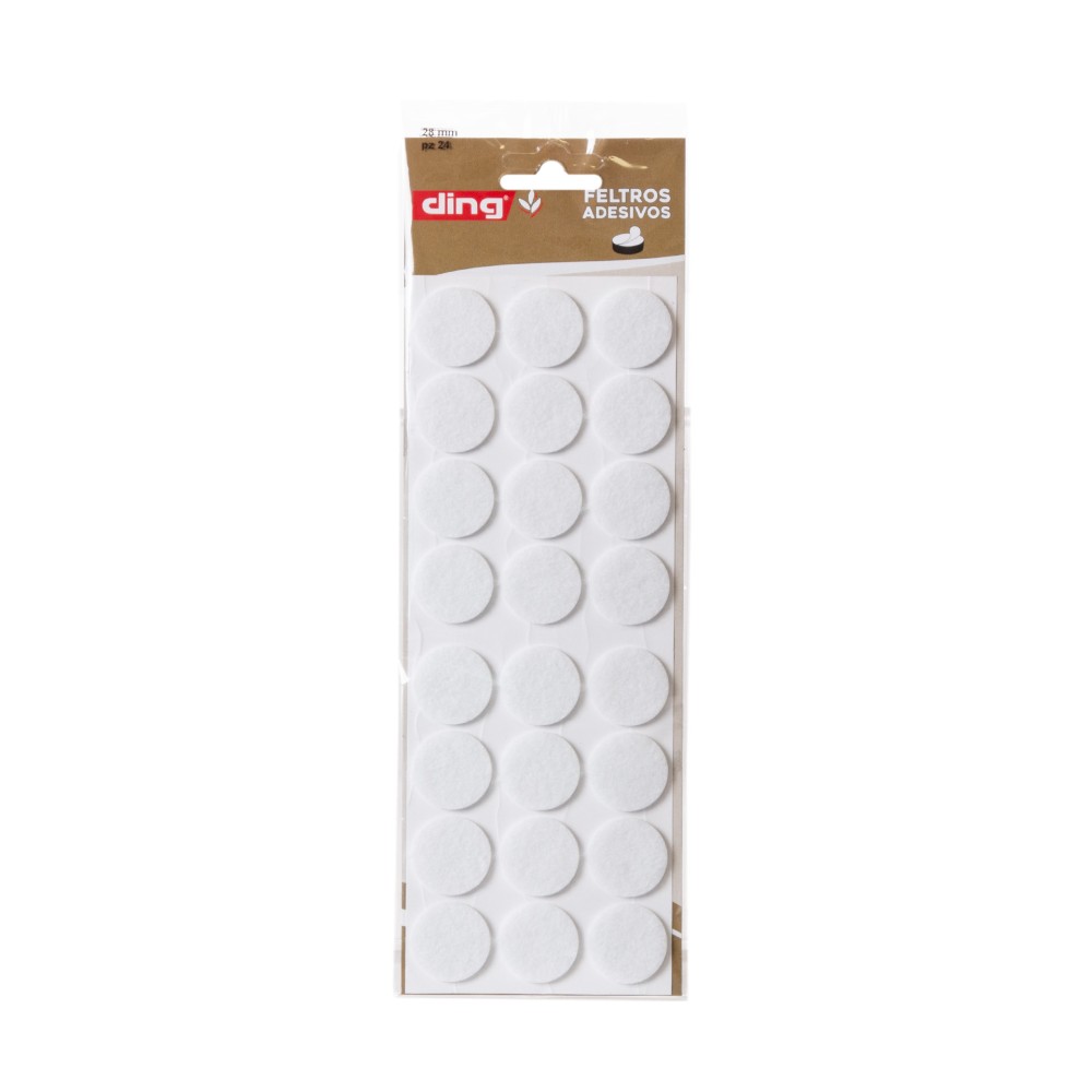 Feltro Adesivo Redondo 28X3mm Pack 24