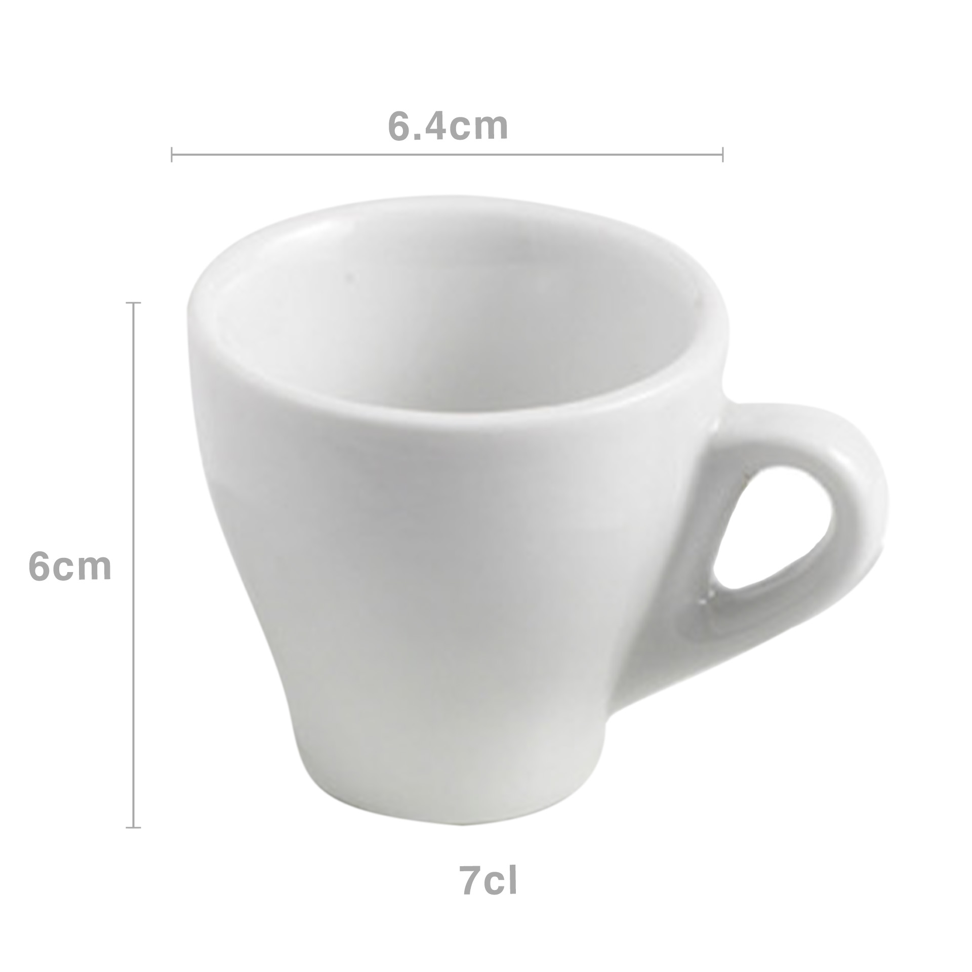 Chávena Café Cónica Porcelana 7cl 6.4X6cm