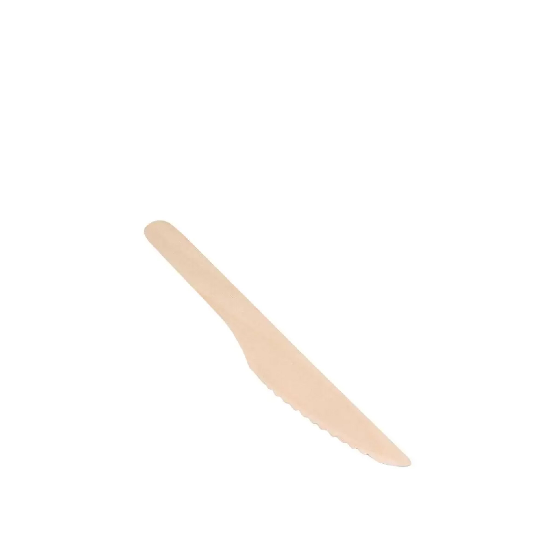 Faca Madeira Biodegradável 16cm Pack 12
