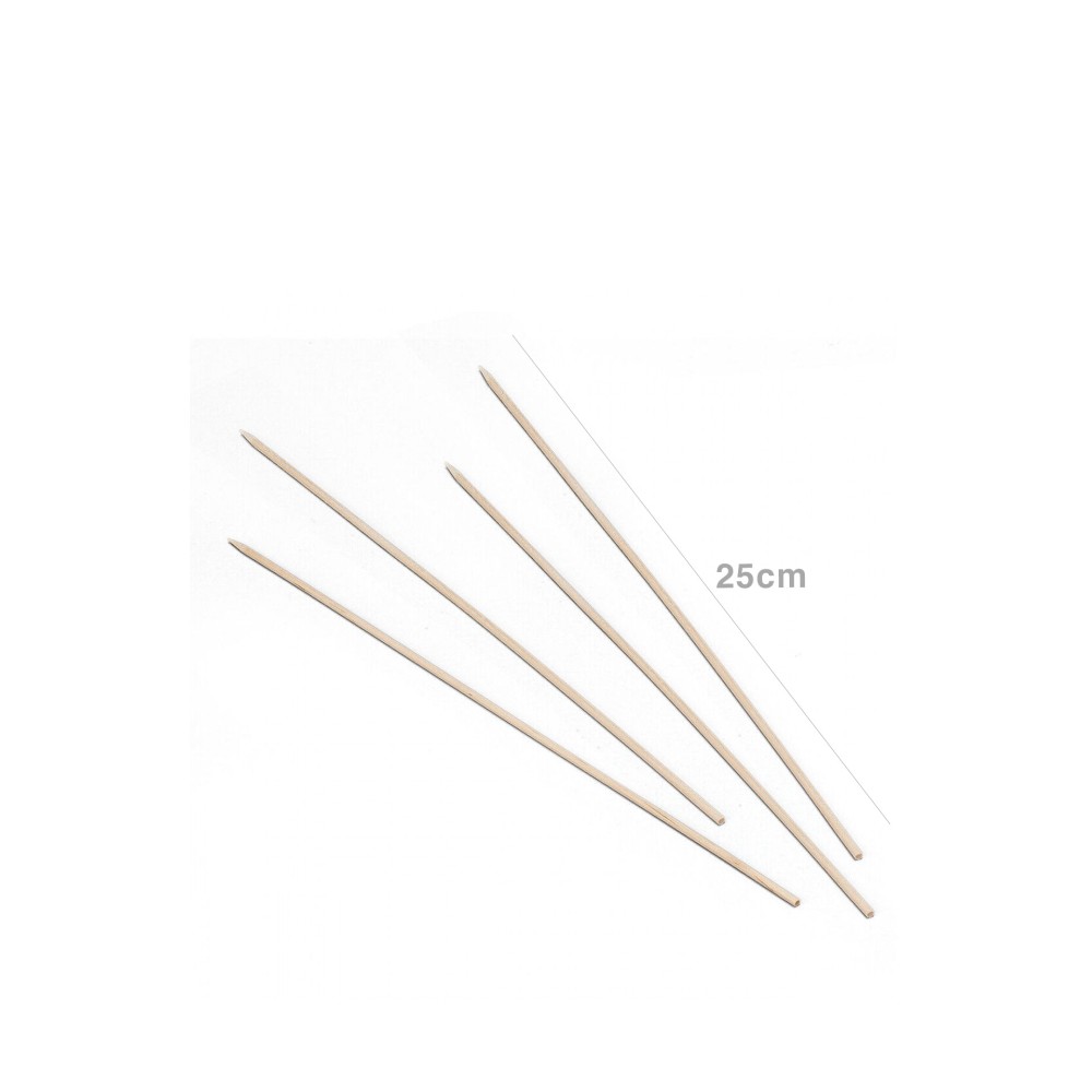 Palito Bambu Biodegradável 2.5X250mm Pack 100