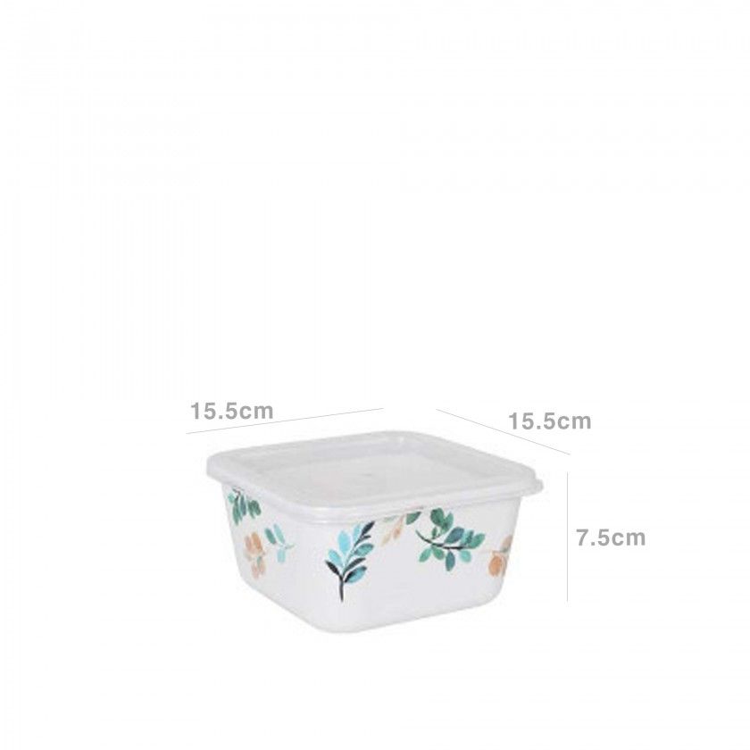 Caixa Herm�tica Melamina Alba 15.5X15.5X7.5cm