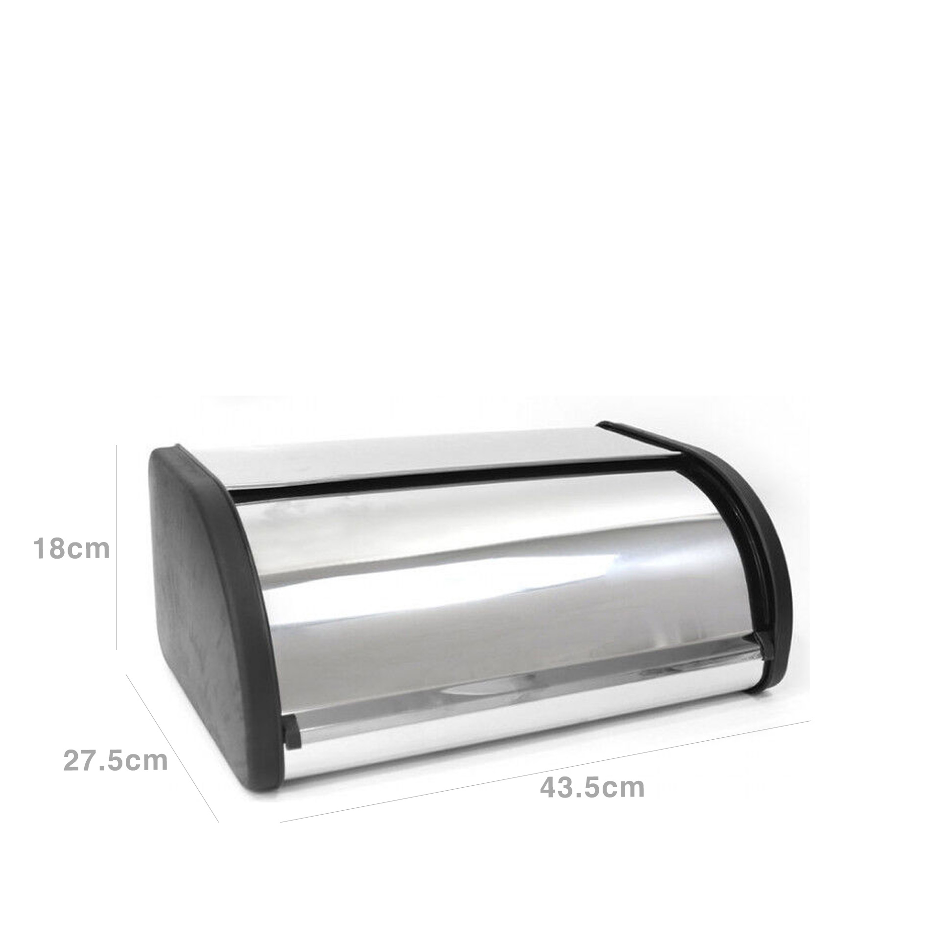 Caixa Pão Inox Preto 43.5X27.5X18cm