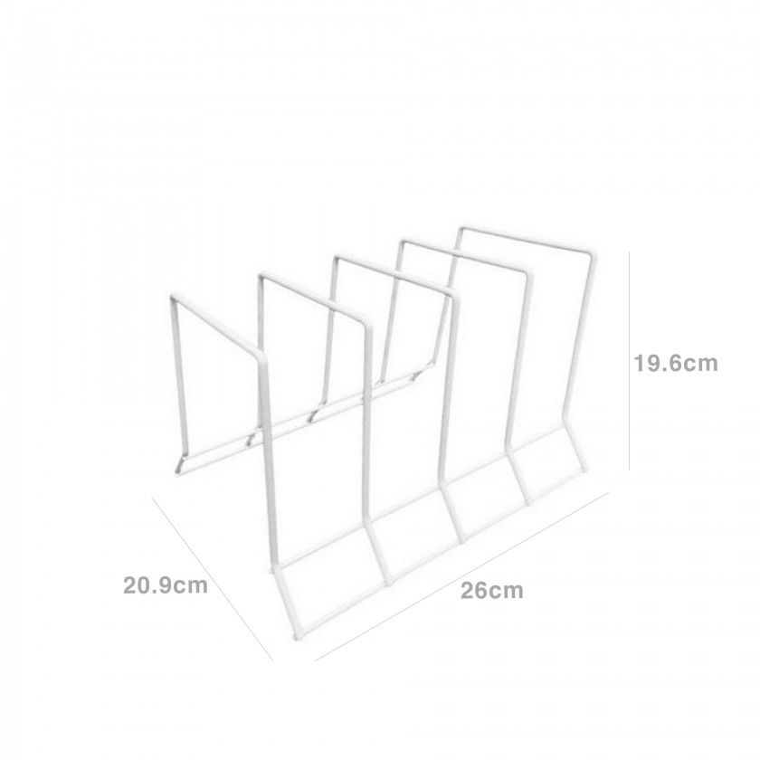 Organizador Frigideiras Branco 26X20.9X19.6cm Organizador Frigideiras Branco 26X20.9X19.6cm