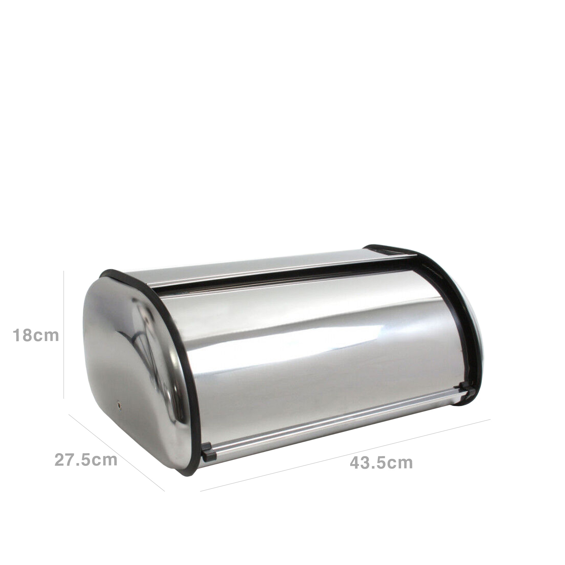 Caixa Pão Inox Prateado 43.5X27.5X18cm