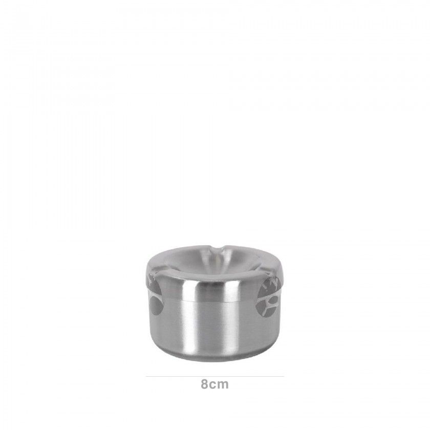 Cinzeiro de gua Inox Alto Redondo 8X5.4cm