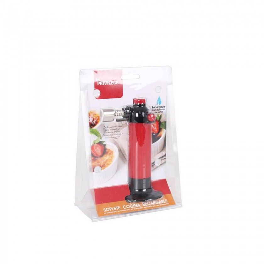 Maçarico Cozinha Recarregável Vermelho 15.4X11.5X7.2cm Maçarico Cozinha Recarregável Vermelho 15.4X11.5X7.2cm