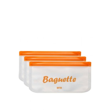 Saco Reutilizável Baguette 30X15cm Pack 3