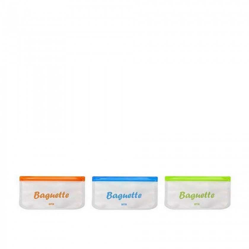 Saco Reutilizável Baguette 30X15cm Pack 3 Saco Reutilizável Baguette 30X15cm Pack 3