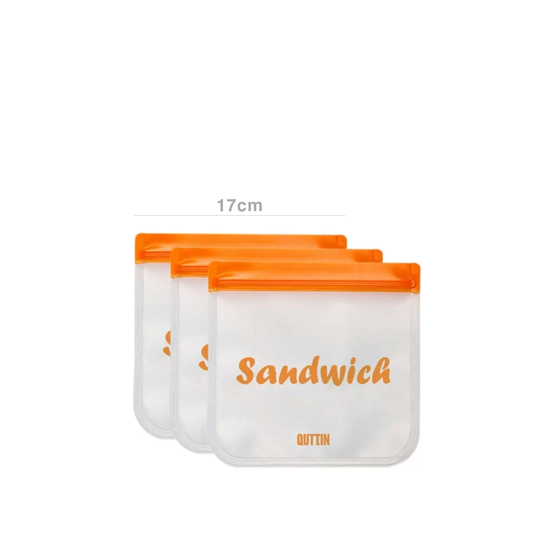 Saco Reutilizável Sandwich 17X17cm Pack 3
