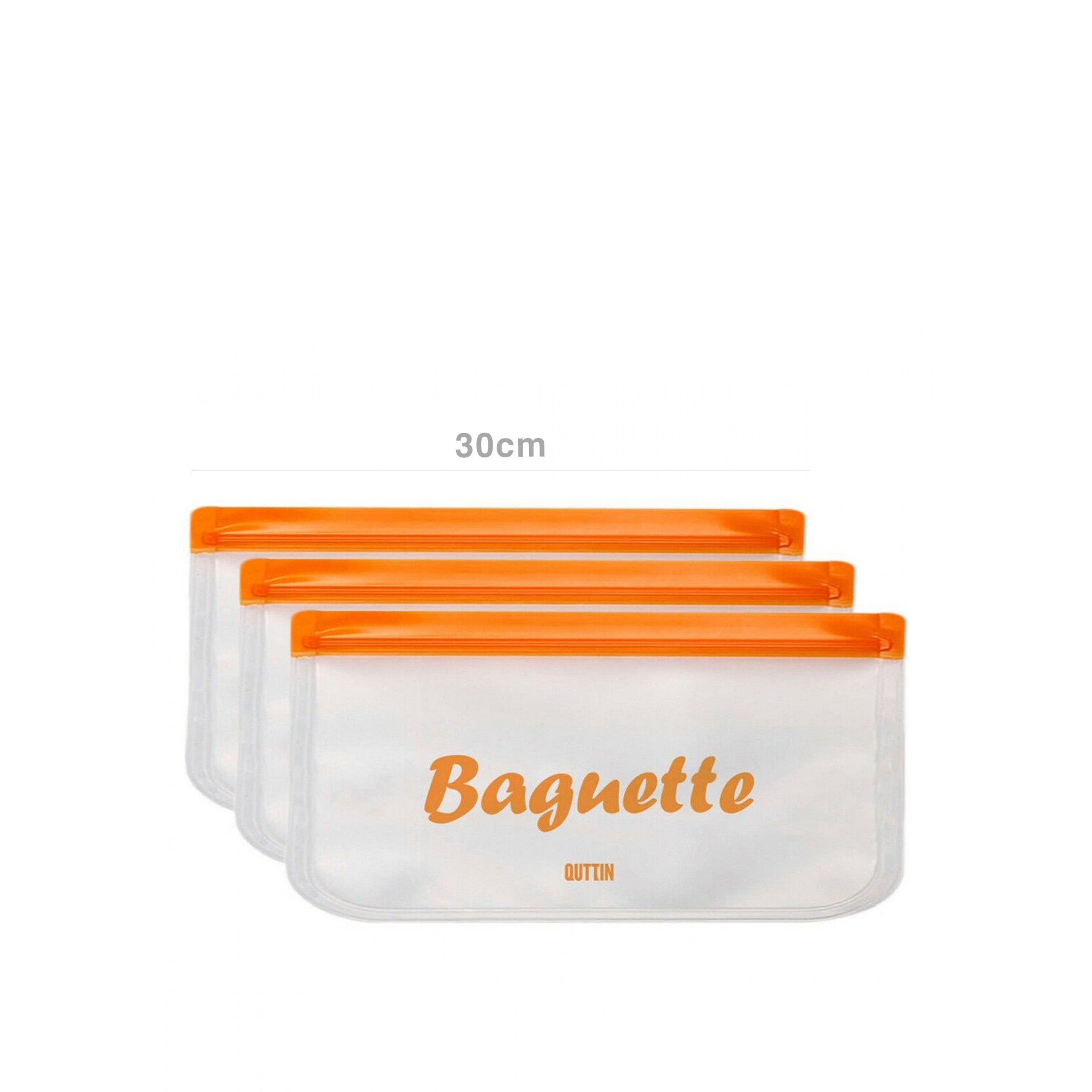 Saco Reutilizável Baguette 30X15cm Pack 3