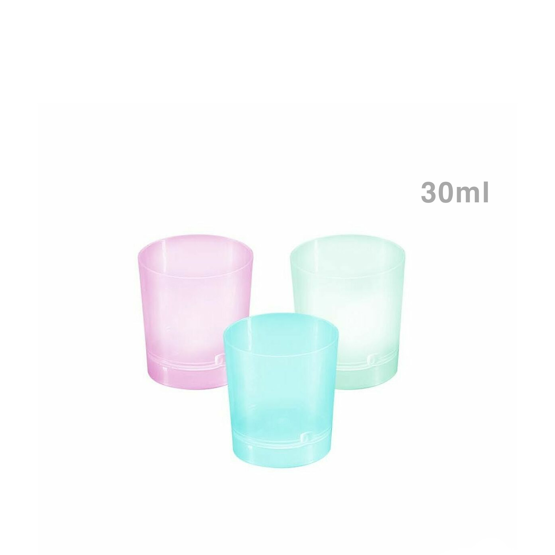 Copo Shot Plástico Reutilizável Colores 30ml Pack 10