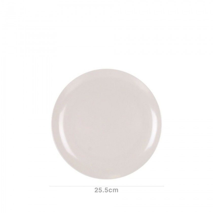 Prato Raso Melamina Ivory Redondo 25.5cm