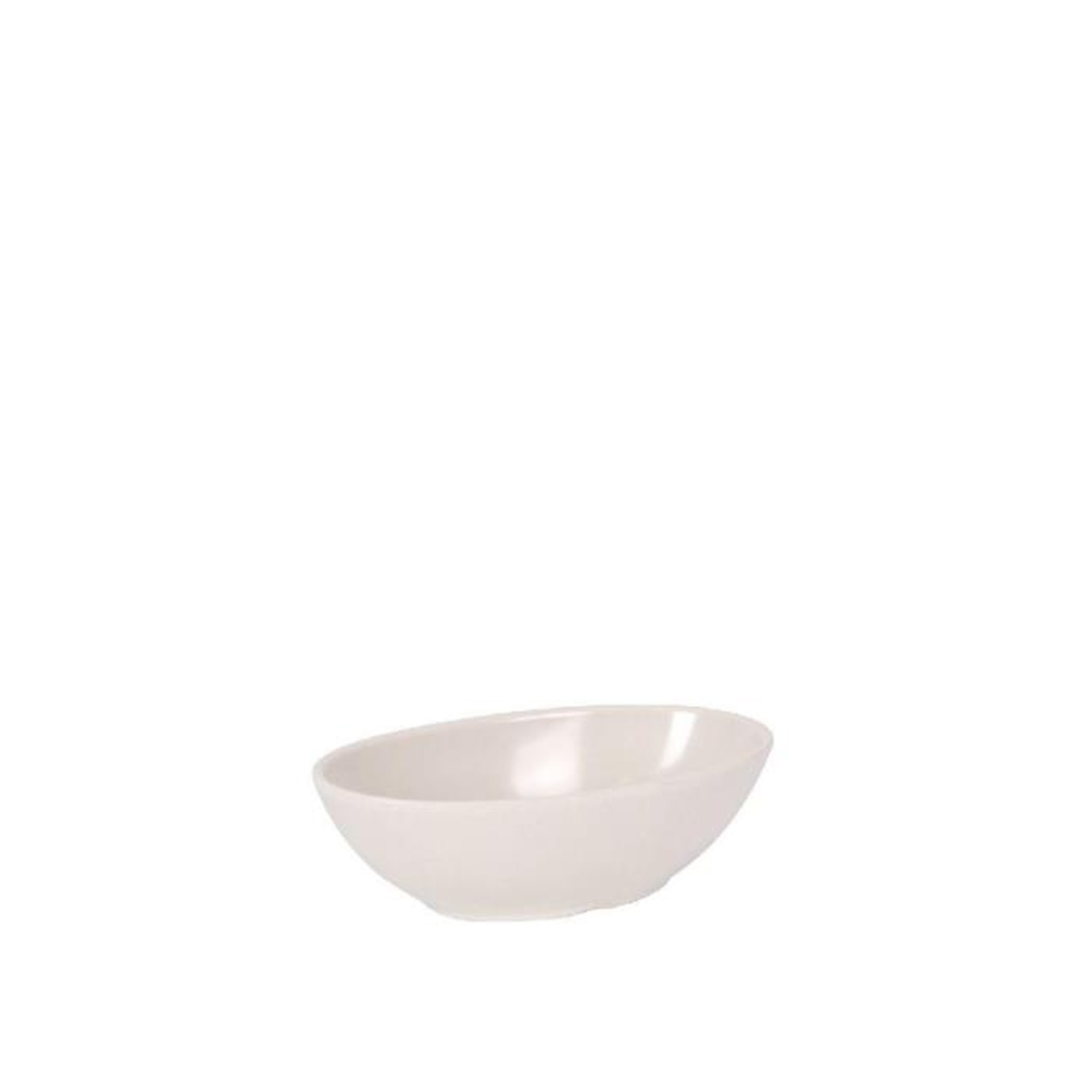 Taça Melamina Oval Branco 13.5cm