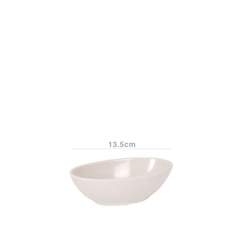 Taça Melamina Oval Branco 13.5cm Taça Melamina Oval Branco 13.5cm