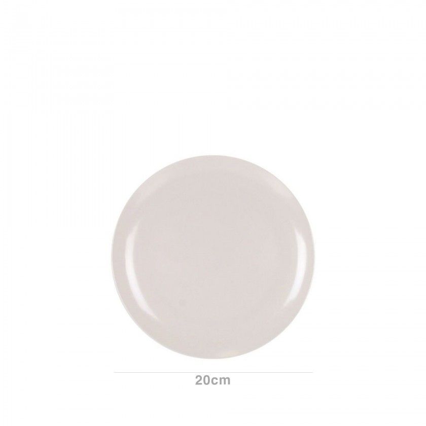 Prato Sobremesa Melamina Ivory 20cm Prato Sobremesa Melamina Ivory 20cm