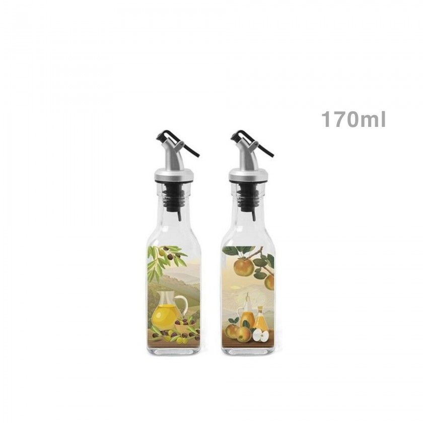 Galheteiro Vidro Tampa Abs 150ml Pack 2