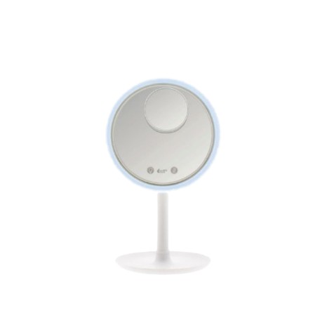 Espelho Led Plástico Redondo Branco 20cm - Image product