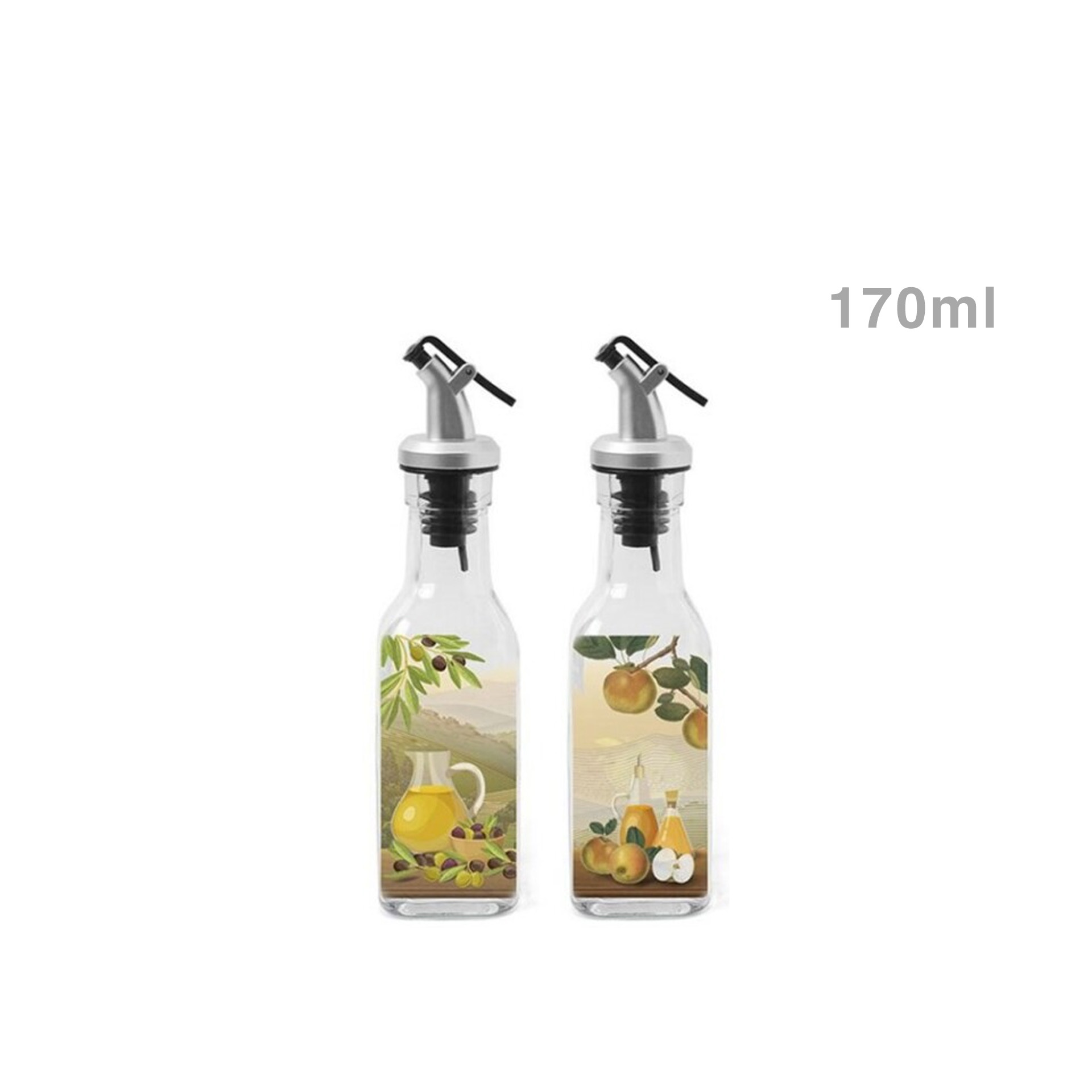 Galheteiro Vidro Tampa Abs 150ml Pack 2