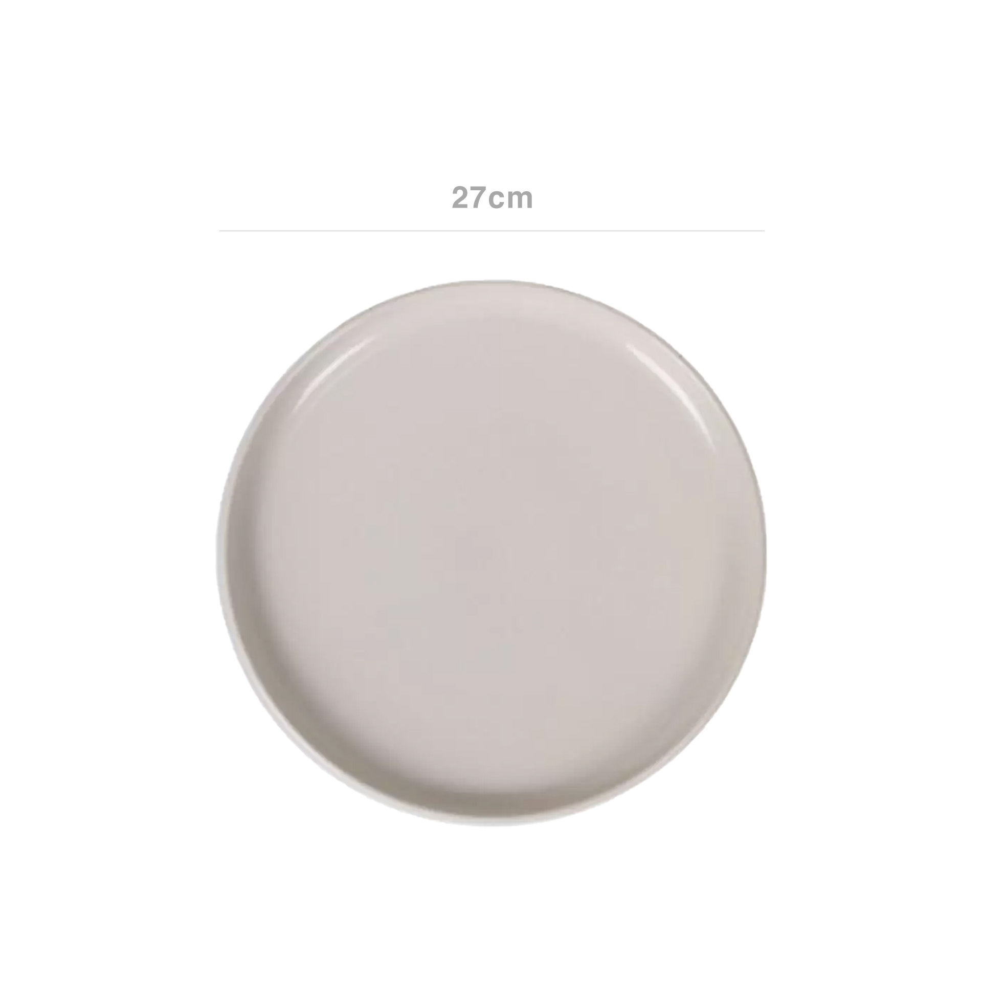 Prato Raso Ivory Branco 27cm