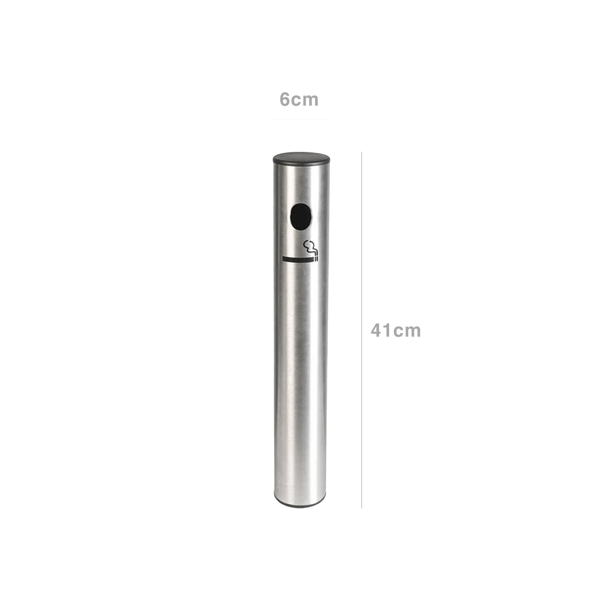Cinzeiro Parede Inox Redondo 41X6X7cm