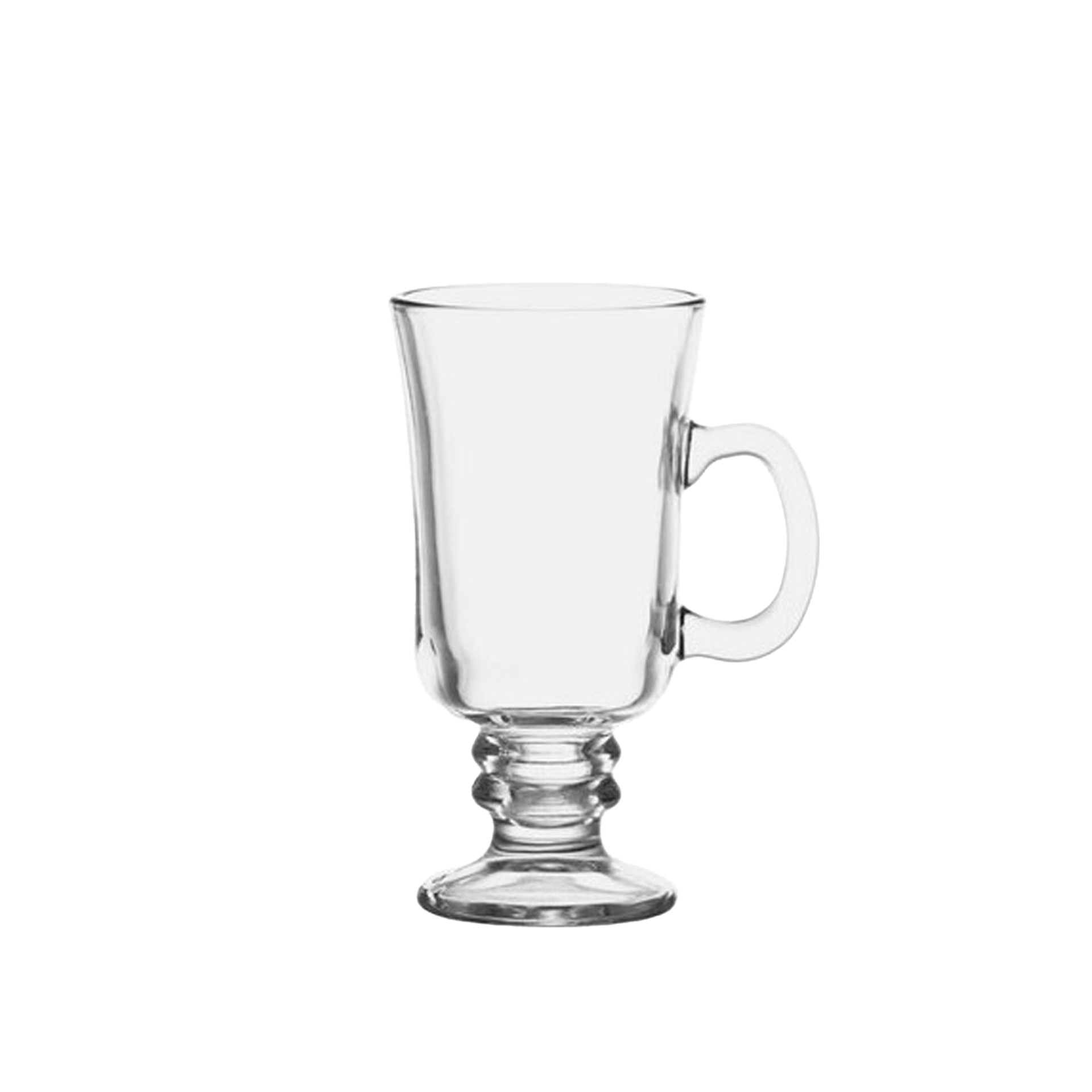 Caneca com Pé Vidro 230ml 10X7.5X14.2cm Pack 2